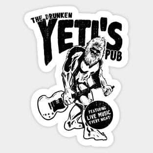 drunken yeti Sticker